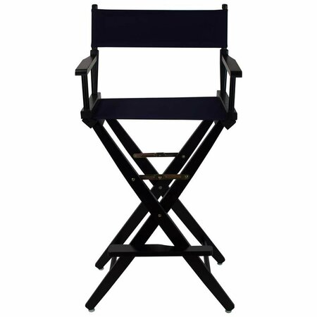DOBA-BNT 206-32-032-10 30 in. Extra-Wide Premium Directors Chair, Black Frame with Navy Color Cover SA3277468